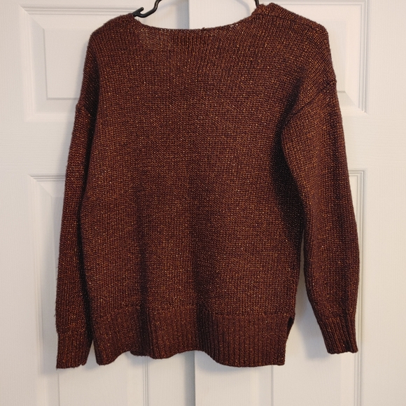 NWT! NEVER WORN! Loft metallic Brown Sweater - Picture 6 of 6